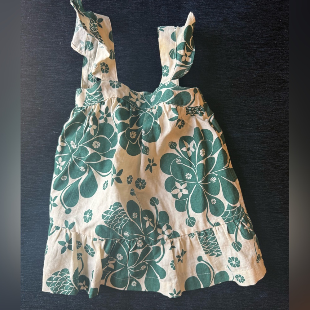 Patagonia Green and Cream Floral Top